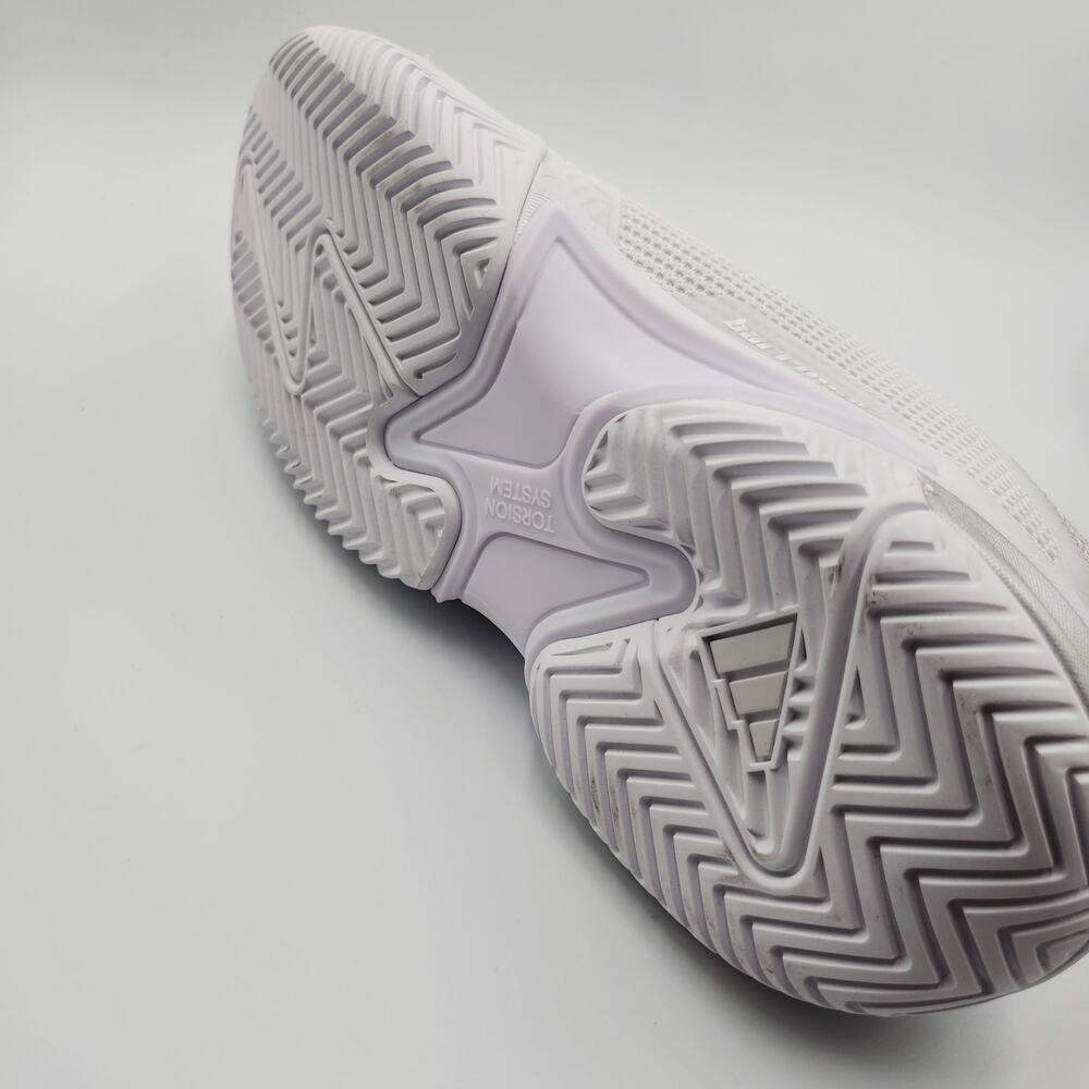 Womens Size 10 Adidas Tennis Shoes Barricade 13 Athletic Cloud White Gray IF0407 - Picture 4 of 5